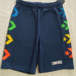 CONVERSE BOYS NAVY French Terry Shorts with side panel design NWT